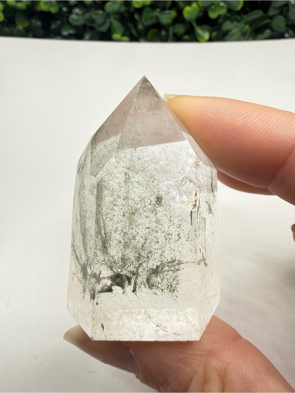 Garden (Lodolite) Quartz Tower - Astro Moss